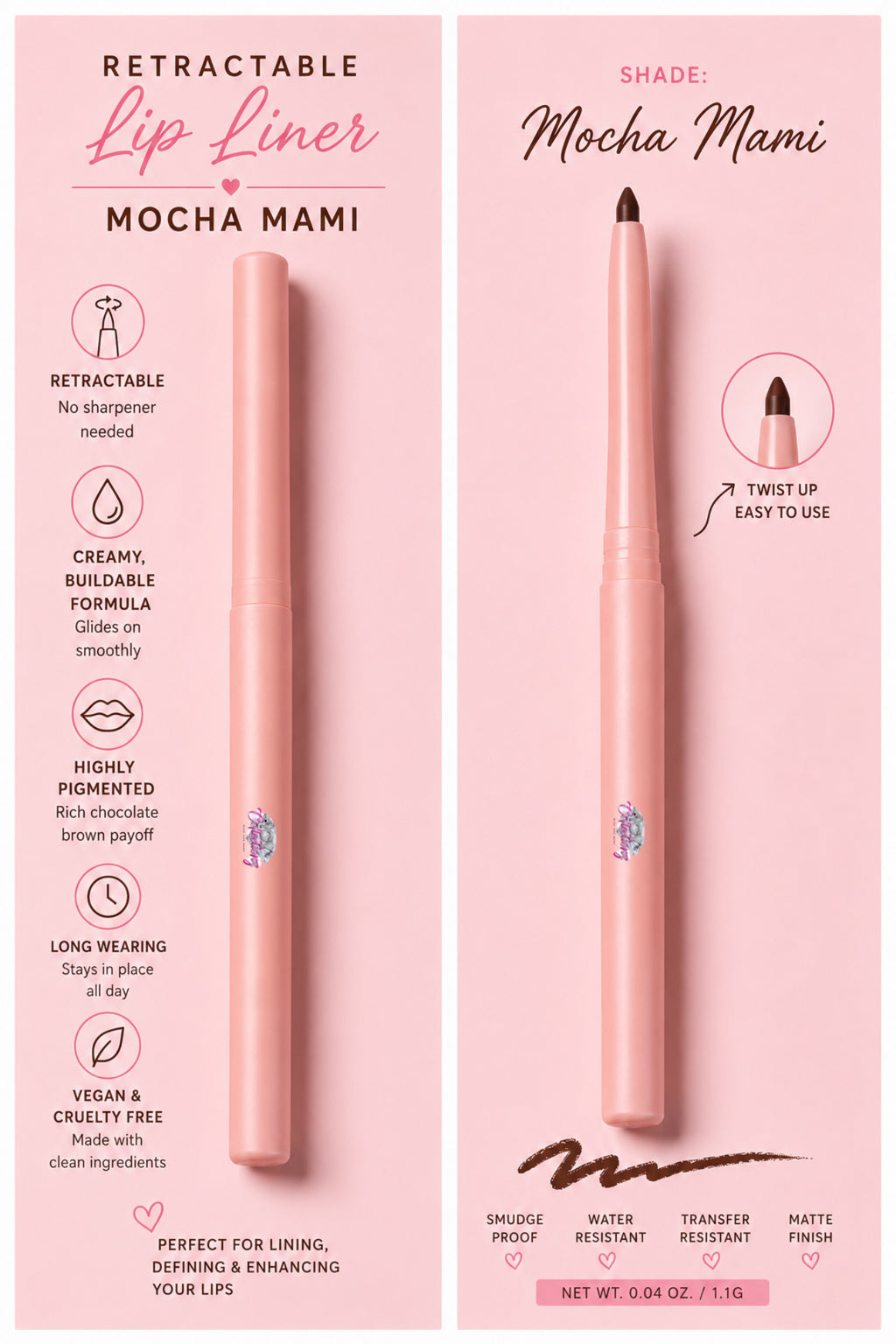 Mocha Mami Retractable Lip Liner